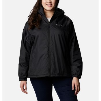 Columbia Switchback Sherpa Lined Plus Size, Chamarras Negros Para Mujer | 812340-OHN